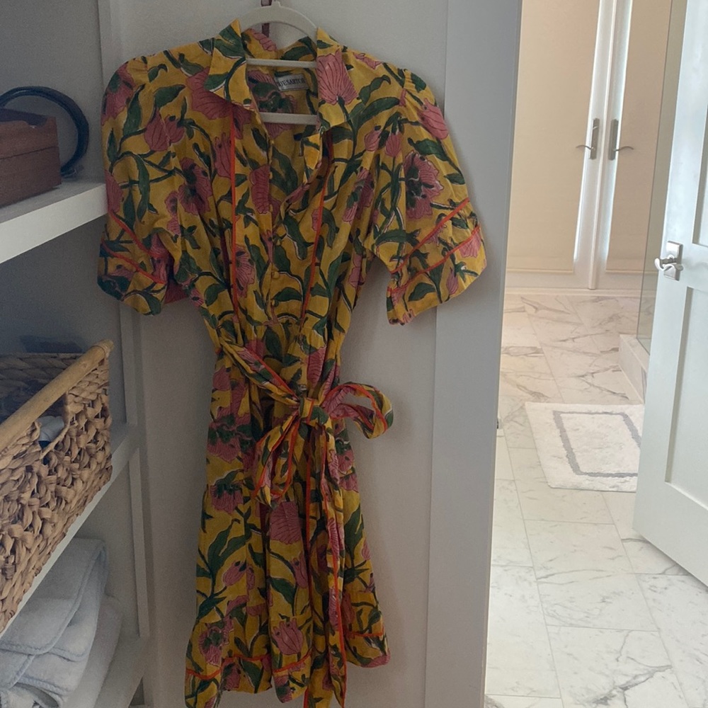 Floral Yellow Midi Dress